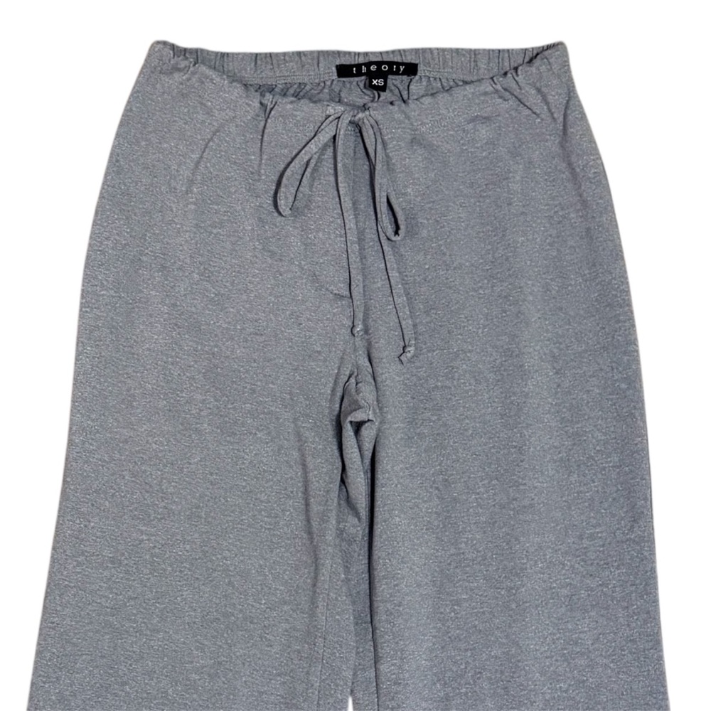 Theory Sweatpants Drawstring and Zipper Button Closure Soft Heather Gray Size XS - Picture 3 of 11